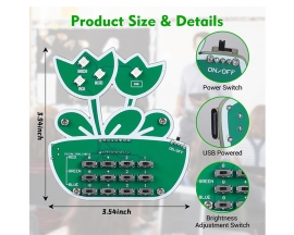 Soldering Practice Kit, RGB Dimmer Light Soldering Learning Kit, Flower Shaped DIY Soldering Project Kit with 3 Colors Electronics Soldering Kit for School Training